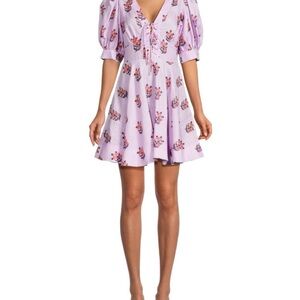 RHODE Zoya Floral Puff Sleeve dress